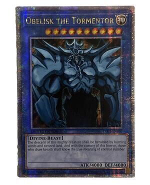 Yugioh ATTRIBUTE MISPRINT German LC01-EN001 Obelisk the Tormentor QCSR VLP Card!